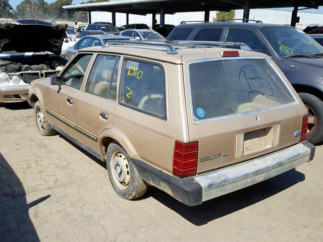 1FAPP2899JW223893 - 1988 FORD ESCORT GL TAN photo 3