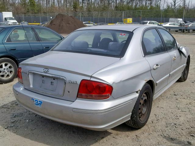 KMHWF25S34A942845 - 2004 HYUNDAI SONATA GL SILVER photo 4