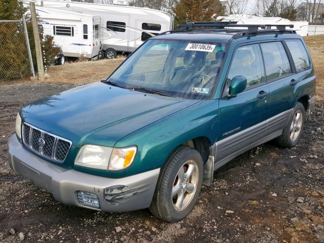 JF1SF65511G729721 - 2001 SUBARU FORESTER S GREEN photo 2