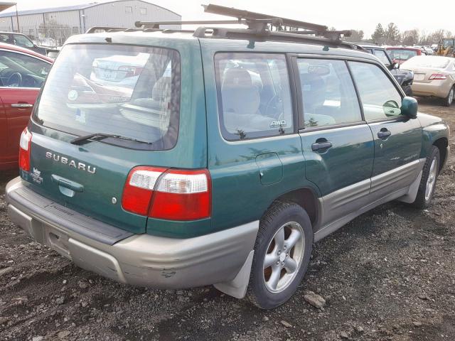 JF1SF65511G729721 - 2001 SUBARU FORESTER S GREEN photo 4