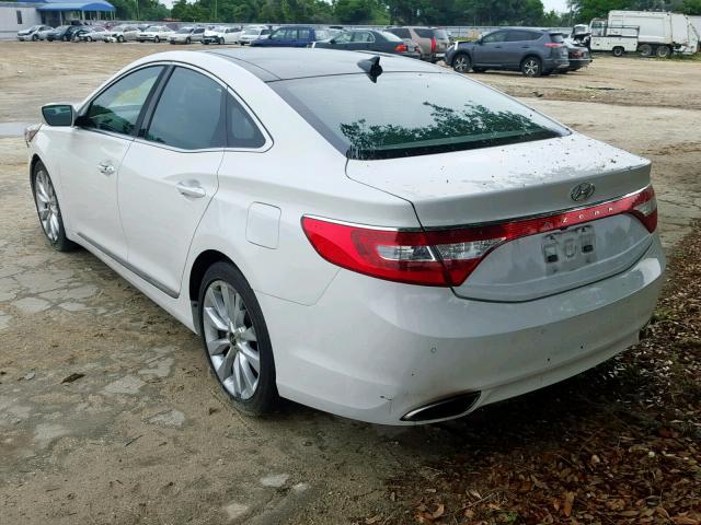 KMHFH4JG4CA163380 - 2012 HYUNDAI AZERA GLS WHITE photo 3