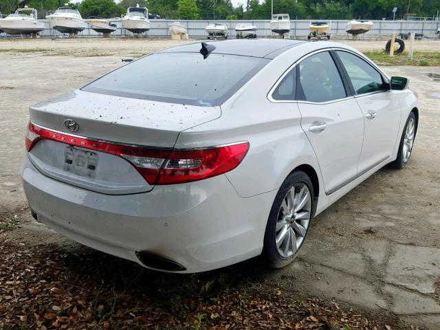 KMHFH4JG4CA163380 - 2012 HYUNDAI AZERA GLS WHITE photo 4