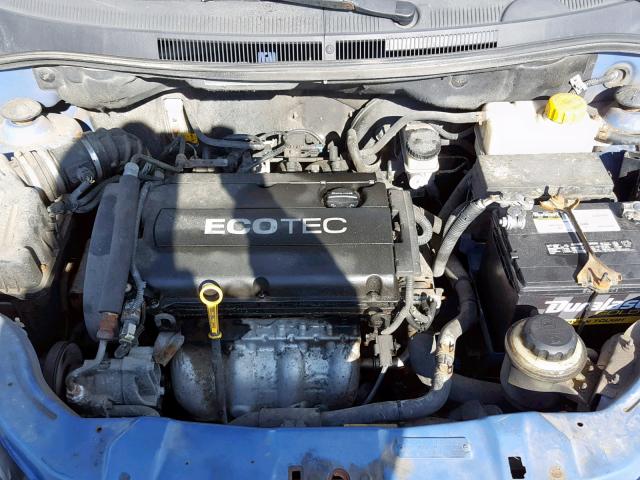 KL1TD66E39B372304 - 2009 CHEVROLET AVEO LS BLUE photo 7