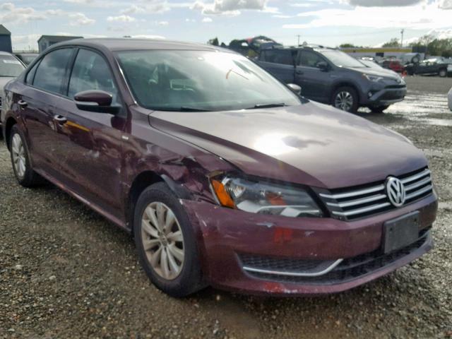 1VWAT7A30EC092324 - 2014 VOLKSWAGEN PASSAT S MAROON photo 1