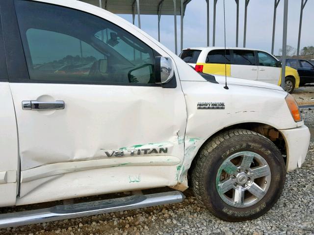 1N6BA0ED1BN315474 - 2011 NISSAN TITAN S WHITE photo 9