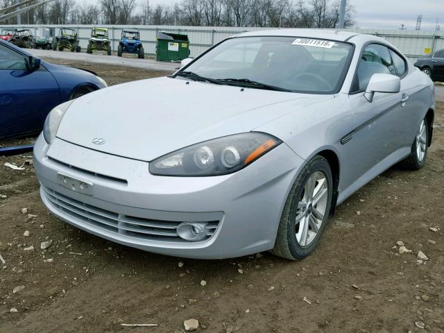 KMHHM66D58U291485 - 2008 HYUNDAI TIBURON GS SILVER photo 2