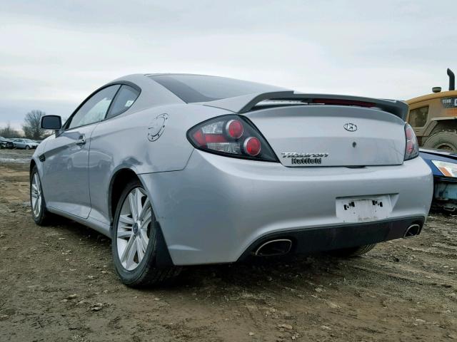 KMHHM66D58U291485 - 2008 HYUNDAI TIBURON GS SILVER photo 3