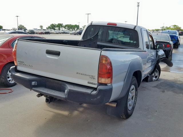 5TETU62N35Z003575 - 2005 TOYOTA TACOMA PRE SILVER photo 4