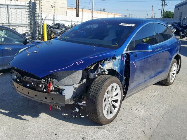 5YJXCBE22GF008110 - 2016 TESLA MODEL X BLUE photo 2