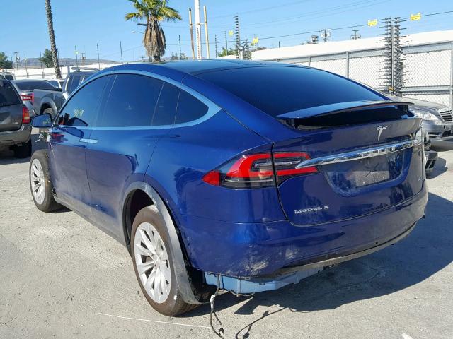 5YJXCBE22GF008110 - 2016 TESLA MODEL X BLUE photo 3