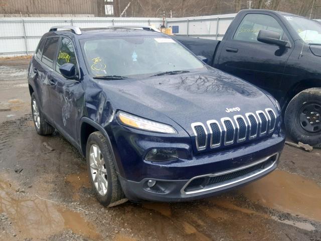 1C4PJMDBXFW668442 - 2015 JEEP CHEROKEE L BLUE photo 1