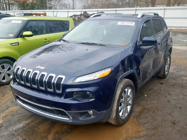 1C4PJMDBXFW668442 - 2015 JEEP CHEROKEE L BLUE photo 2