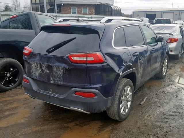 1C4PJMDBXFW668442 - 2015 JEEP CHEROKEE L BLUE photo 4