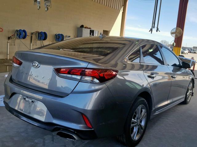 5NPE34AF6JH633016 - 2018 HYUNDAI SONATA SPO GRAY photo 4