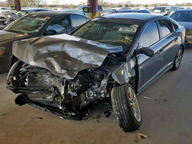 5NPE34AF6JH633016 - 2018 HYUNDAI SONATA SPO GRAY photo 9