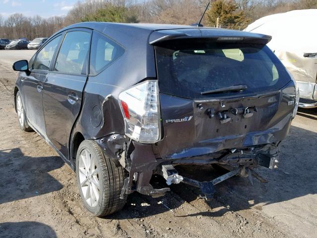 JTDZN3EU7D3201663 - 2013 TOYOTA PRIUS V CHARCOAL photo 3