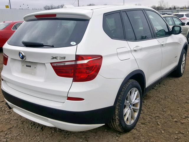 5UXWX9C56DL874311 - 2013 BMW X3 XDRIVE2 WHITE photo 4