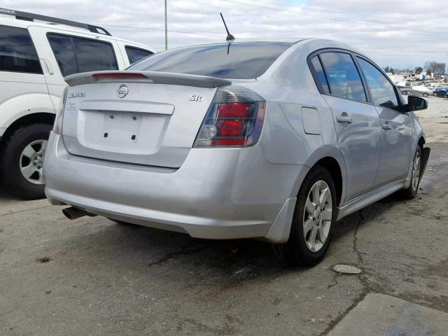 3N1AB6AP9CL626167 - 2012 NISSAN SENTRA 2.0 SILVER photo 4