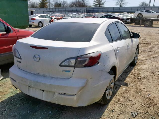 JM1BL1U70D1757283 - 2013 MAZDA 3 I WHITE photo 4