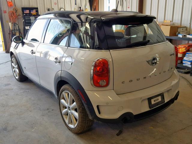 WMWZC5C54EWP38128 - 2014 MINI COOPER S C WHITE photo 3