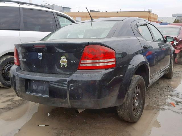 1B3LC56K08N566718 - 2008 DODGE AVENGER SX BLACK photo 4