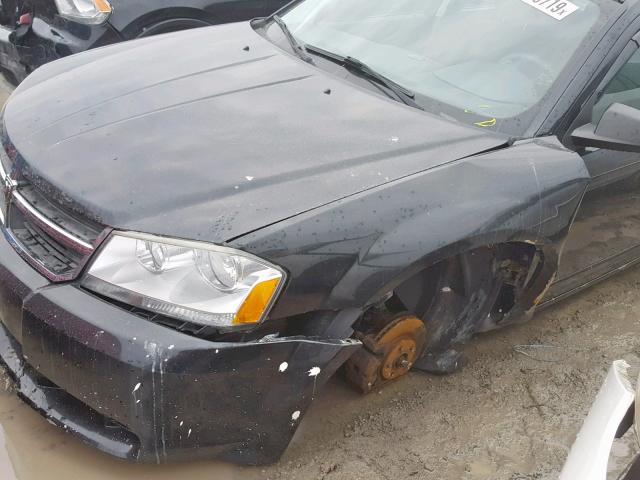 1B3LC56K08N566718 - 2008 DODGE AVENGER SX BLACK photo 9