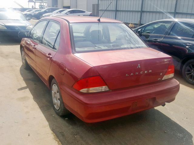 JA3AJ26E43U030954 - 2003 MITSUBISHI LANCER ES RED photo 3