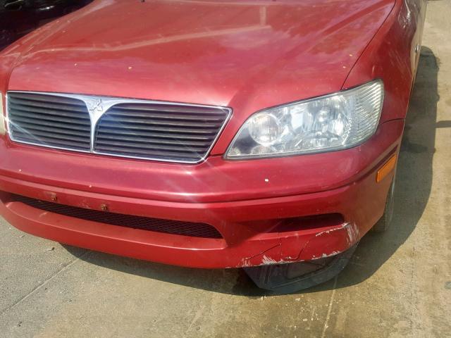 JA3AJ26E43U030954 - 2003 MITSUBISHI LANCER ES RED photo 9