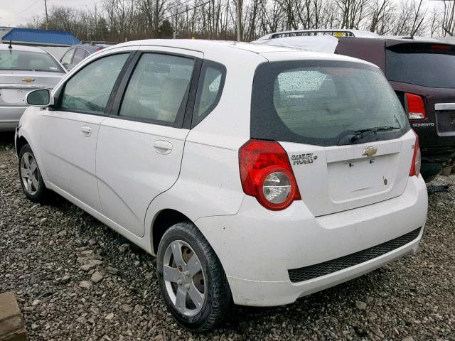 KL1TD6DE7BB134447 - 2011 CHEVROLET AVEO LS WHITE photo 3