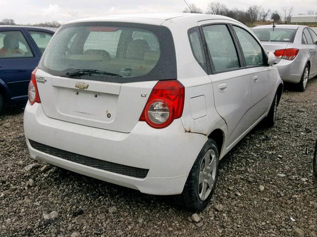 KL1TD6DE7BB134447 - 2011 CHEVROLET AVEO LS WHITE photo 4