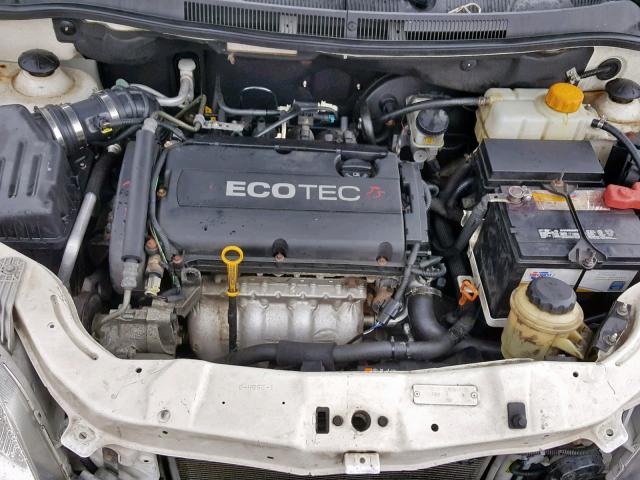 KL1TD6DE7BB134447 - 2011 CHEVROLET AVEO LS WHITE photo 7