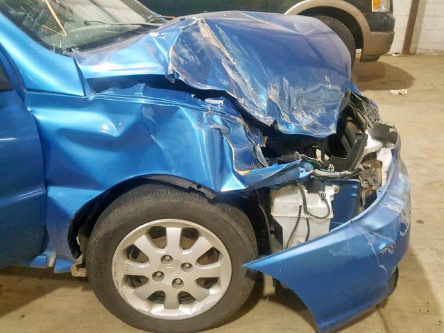 KNADC125436274582 - 2003 KIA RIO BLUE photo 9