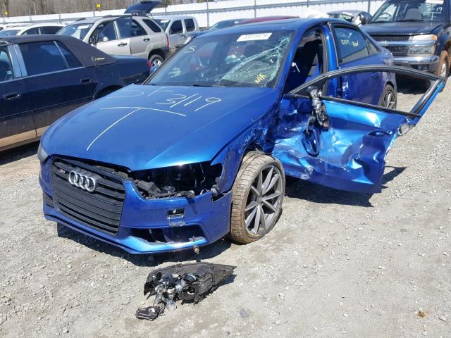 WAUKGAFL0FA079598 - 2015 AUDI S4 PRESTIG BLUE photo 2