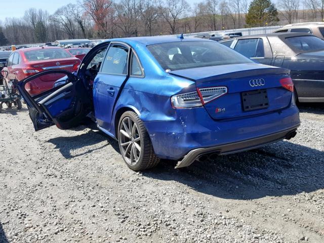 WAUKGAFL0FA079598 - 2015 AUDI S4 PRESTIG BLUE photo 3