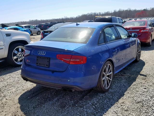 WAUKGAFL0FA079598 - 2015 AUDI S4 PRESTIG BLUE photo 4