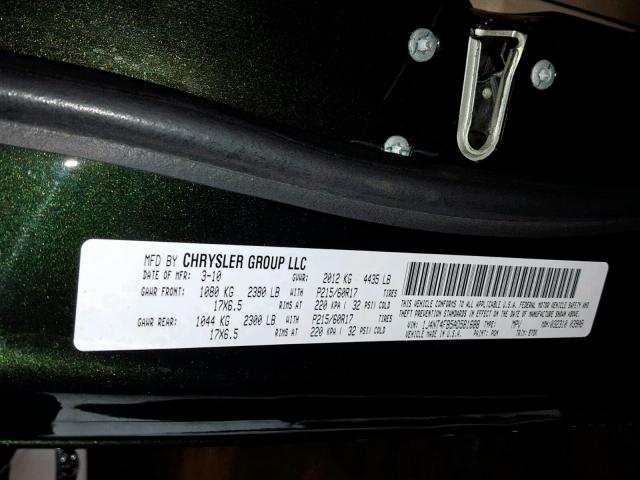 1J4NT4FB5AD581688 - 2010 JEEP COMPASS SP 绿色 照片 10