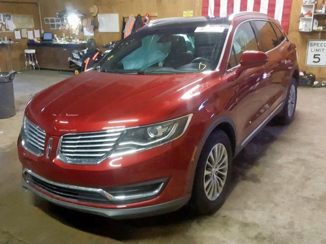 2LMPJ8KR3HBL41067 - 2017 LINCOLN MKX SELECT RED photo 2