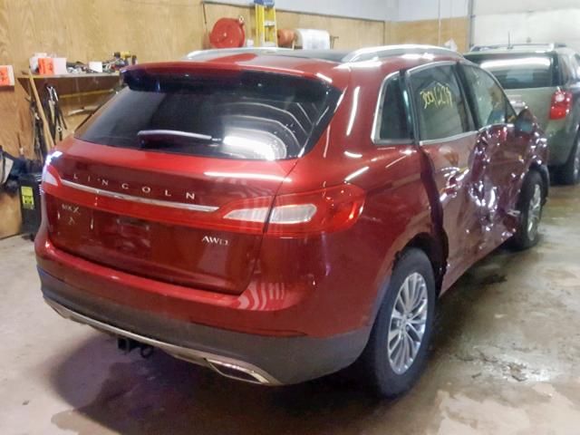 2LMPJ8KR3HBL41067 - 2017 LINCOLN MKX SELECT RED photo 4