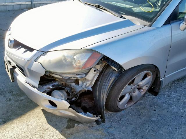 5J8TB18208A005709 - 2008 ACURA RDX SILVER photo 9