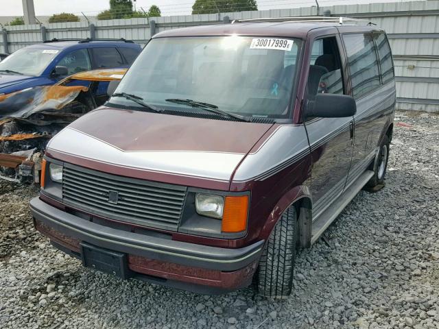 1GBDM15Z6LB210988 - 1990 CHEVROLET ASTRO MAROON photo 2