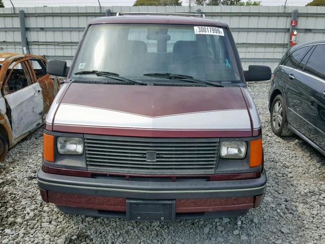 1GBDM15Z6LB210988 - 1990 CHEVROLET ASTRO MAROON photo 9