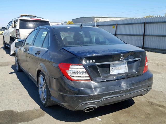 WDDGF4HB3EG256583 - 2014 MERCEDES-BENZ C 250 BLACK photo 3