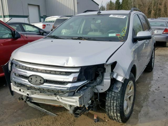 2FMDK4JC2DBC87370 - 2013 FORD EDGE SEL SILVER photo 2