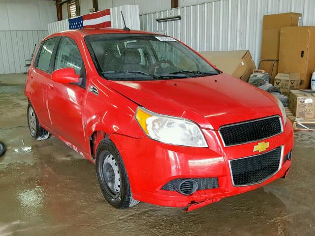 KL1TD66E89B623558 - 2009 CHEVROLET AVEO LS RED photo 1