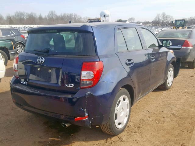 JTKKUPB47E1044013 - 2014 TOYOTA SCION XD BLUE photo 4