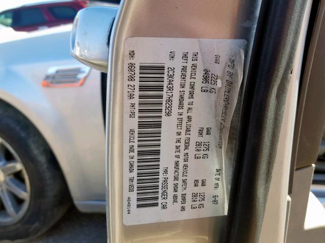 2C3KA43R17H829290 - 2007 CHRYSLER 300 SILVER photo 10