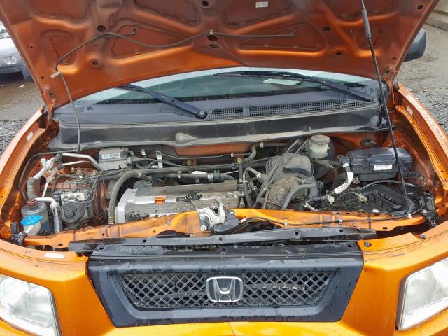 5J6YH28736L005980 - 2006 HONDA ELEMENT EX ORANGE photo 7