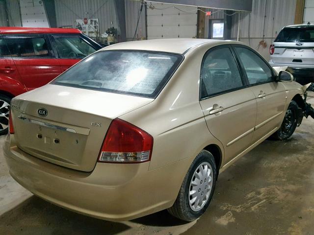 KNAFE221095666253 - 2009 KIA SPECTRA EX BEIGE photo 4