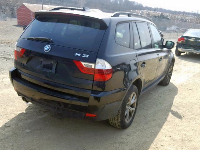 WBXPC9C49AWJ36573 - 2010 BMW X3 XDRIVE3 BLACK photo 4