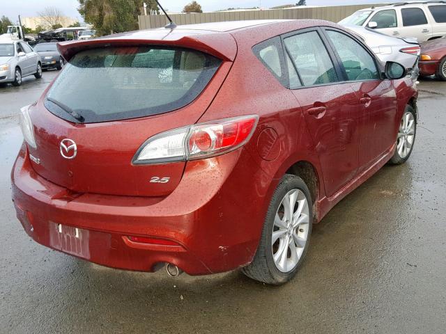 JM1BL1H61A1243844 - 2010 MAZDA 3 S MAROON photo 4